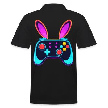 Lapin de Pâques Gamer & Gaming Streetwear Iconique - Polo Homme - noir - Dos - Kai (181cm)