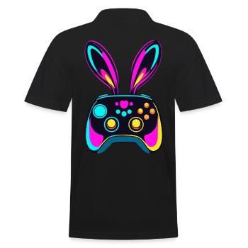 Lapin de Pâques Gamer - Gaming Streetwear Iconique - Polo Homme - noir - Dos - Kai (181cm)