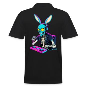 Lapin de Pâques Gamer & Gaming Streetwear Iconique - Polo Homme - noir - Dos - Kai (181cm)