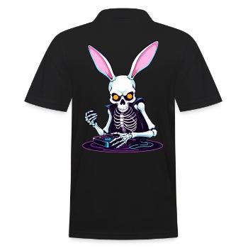 Lapin de Pâques Gamer et Design de streetwear de jeu - Polo Homme - noir - Dos - Kai (181cm)