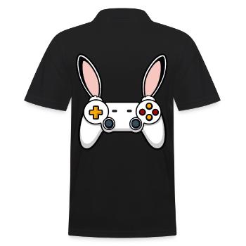 Lapin de Pâques Gamer & Gaming Streetwear Iconique - Polo Homme - noir - Dos - Kai (181cm)