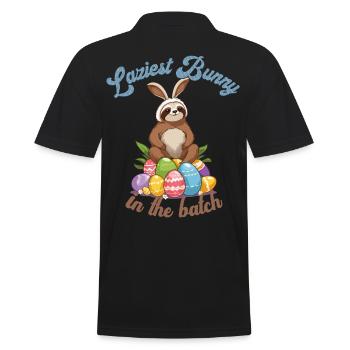 Drôle de dicton paresseux lapin de Pâques douce Pâques - Polo Homme - noir - Dos - Kai (181cm)