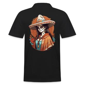Fête mexicaine emblématique de Sugar Skull - Polo Homme - noir - Dos - Kai (181cm)