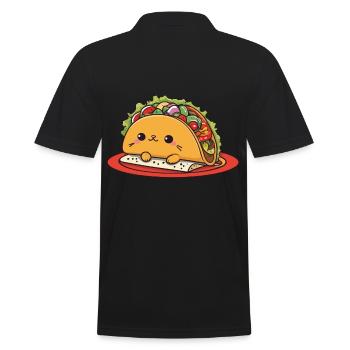 Kawaii Taco Cat Cinco De Mayo Nourriture Esthétique - Polo Homme - noir - Dos - Kai (181cm)