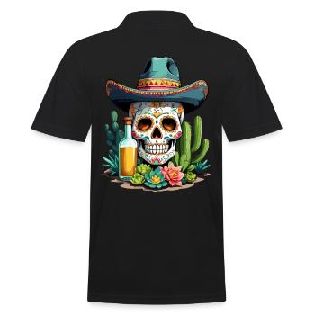Sugar Skull Mexique Tequila Cinco de Mayo Célébration - Polo Homme - noir - Dos - Kai (181cm)