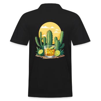 Ikonisches Mexiko Getränk Tequila Cinco De Mayo - Männer Poloshirt - Schwarz - Hinten - Kai (181cm)
