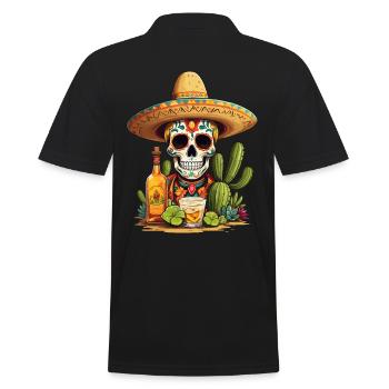 Sugar Skull Tequila Cinco De Mayo Mexique Célébration - Polo Homme - noir - Dos - Kai (181cm)