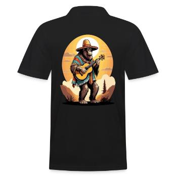 Bigfoot Guitariste Mexicain Mariachi - Polo Homme - noir - Dos - Kai (181cm)