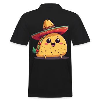 Kawaii Taco Tacos Mexicains Cinco De Mayo - Polo Homme - noir - Dos - Kai (181cm)