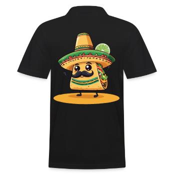 Drôle Kawaii Taco Cinco de Mayo Style - Polo Homme - noir - Dos - Kai (181cm)
