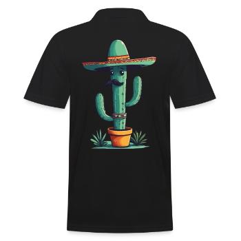 Cactus Fiesta Drôle De Vacances Mexicaines - Polo Homme - noir - Dos - Kai (181cm)