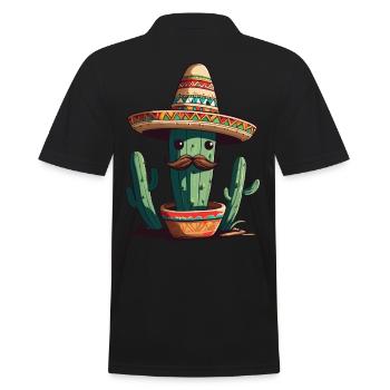 Cactus Fiesta Vacances Mexicaines Drôle - Polo Homme - noir - Dos - Kai (181cm)