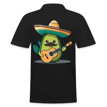 Avocado Mariachi Mexiko Musik Fiesta - Männer Poloshirt - Schwarz - Hinten - Kai (181cm)