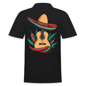 ikoniChili Mariachi Guitariste Fiesta Mexique - Polo Homme - noir - Dos - Kai (181cm)