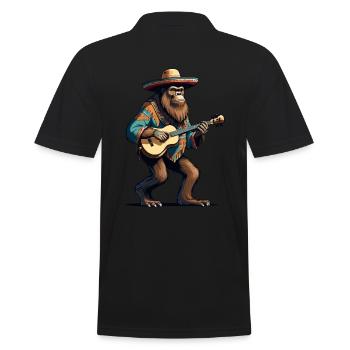 Bigfoot Mexicain Mariachi Guitariste Fiesta - Polo Homme - noir - Dos - Kai (181cm)