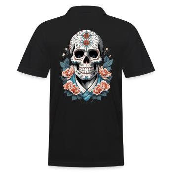 Fête mexicaine emblématique de Sugar Skull - Polo Homme - noir - Dos - Kai (181cm)