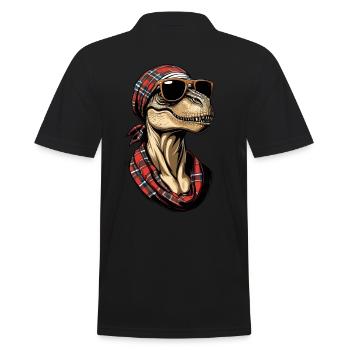 Drôle de style iconique de mère dinosaure - Polo Homme - noir - Dos - Kai (181cm)