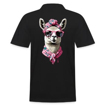 Lama aimant maman drôle maman Design - Polo Homme - noir - Dos - Kai (181cm)