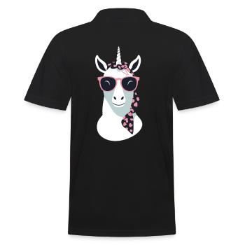 Licorne Maman Licornes Élégantes Amoureux - Polo Homme - noir - Dos - Kai (181cm)