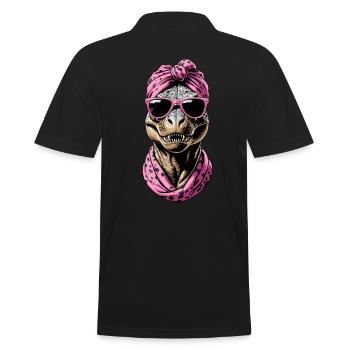 Drôle Dinosaure Maman Cool Dino Femme Style - Polo Homme - noir - Dos - Kai (181cm)