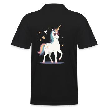 Licorne Maman Drôle Et Élégant Licorne Femme - Polo Homme - noir - Dos - Kai (181cm)