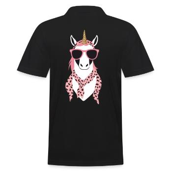 Licorne Maman Licornes Élégantes Maman Aimante - Polo Homme - noir - Dos - Kai (181cm)