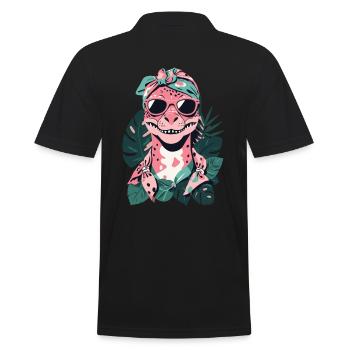 Drôle Dinosaure Maman Cool Dino Femme Style - Polo Homme - noir - Dos - Kai (181cm)