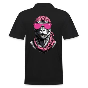 Drôle de maman dinosaure et femme dinosaure cool - Polo Homme - noir - Dos - Kai (181cm)