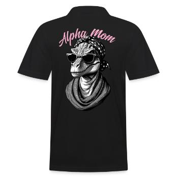 Alpha Maman Drôle Dinosaure Maman Cool Dino - Polo Homme - noir - Dos - Kai (181cm)