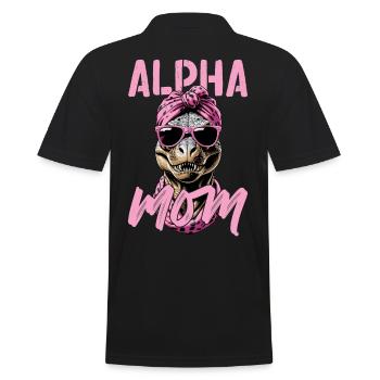 Maman alpha Drôle Dinosaure Iconique Maman - Polo Homme - noir - Dos - Kai (181cm)