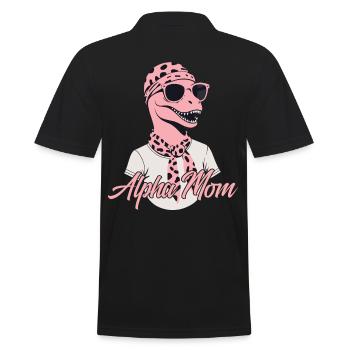 Alpha Maman Drôle Dinosaure Maman Dinos Cool - Polo Homme - noir - Dos - Kai (181cm)