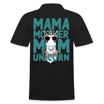Licorne Maman Drôle Licornes Aimant Maman - Polo Homme - noir - Dos - Kai (181cm)