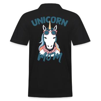 Licorne Maman Licornes Élégantes Amoureux - Polo Homme - noir - Dos - Kai (181cm)