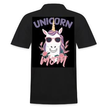 Licorne Maman Drôle Élégant Licorne Femme - Polo Homme - noir - Dos - Kai (181cm)