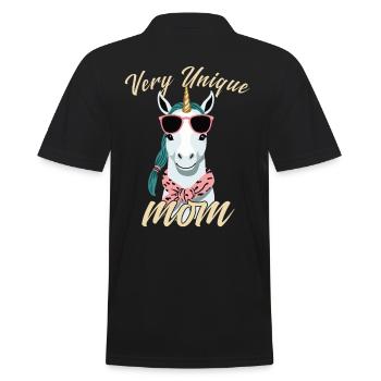 Très Unique Maman Licorne Maman Amoureux - Polo Homme - noir - Dos - Kai (181cm)