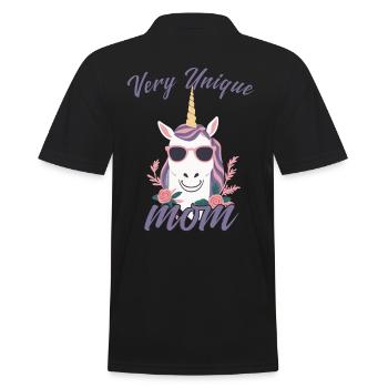 Conception de maman Licorne très Unique - Polo Homme - noir - Dos - Kai (181cm)