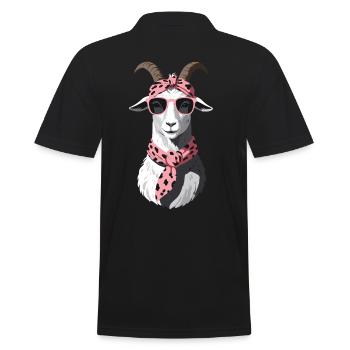 Lustige Mama Ziege Perfekt Zum Muttertag - Männer Poloshirt - Schwarz - Hinten - Kai (181cm)