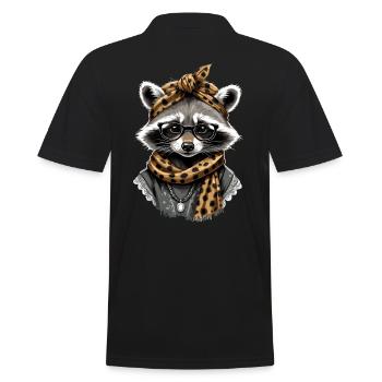 Mama Raccoon Raccoon Amoureux du raton laveur - Polo Homme - noir - Dos - Kai (181cm)