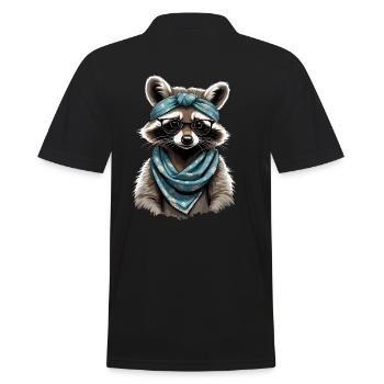 Mama Raccoon Raccoon Amoureux du raton laveur - Polo Homme - noir - Dos - Kai (181cm)
