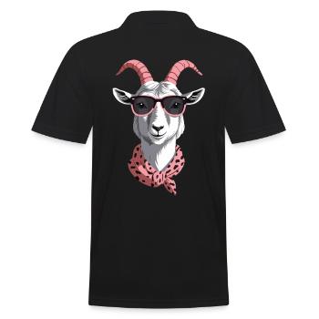 Lustige Mama Ziege Perfekt Zum Muttertag - Männer Poloshirt - Schwarz - Hinten - Kai (181cm)
