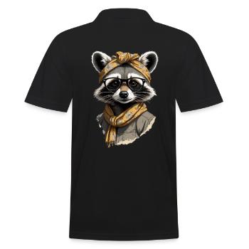 Mama Raccoon Raccoon Amoureux du raton laveur - Polo Homme - noir - Dos - Kai (181cm)