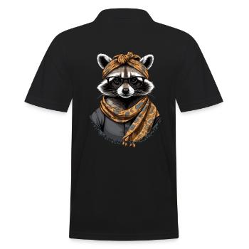 Maman raton laveur Raton laveur amant pour la fête des mères - Polo Homme - noir - Dos - Kai (181cm)