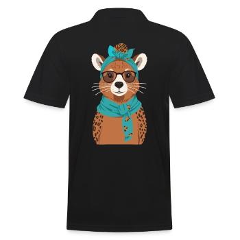 Drôle Capymama Capybara Mère Design - Polo Homme - noir - Dos - Kai (181cm)