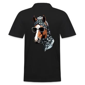 Maman Cheval Cheval Amant Mère Cheval Fille - Polo Homme - noir - Dos - Kai (181cm)