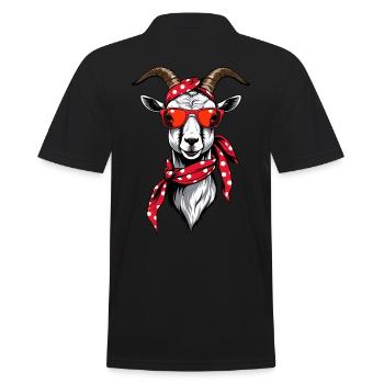 Lustige Mama Ziege Perfekt Zum Muttertag - Männer Poloshirt - Schwarz - Hinten - Kai (181cm)