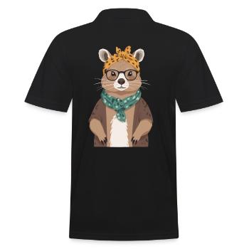 Drôle Capymama Capybara conception de fête des mères - Polo Homme - noir - Dos - Kai (181cm)