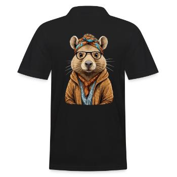 Drôle Capymama Capybara conception de fête des mères - Polo Homme - noir - Dos - Kai (181cm)