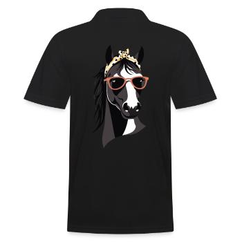 Maman Cheval Cheval Amant Mère Cheval Fille - Polo Homme - noir - Dos - Kai (181cm)