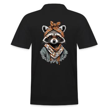 Maman raton laveur Raton laveur amant pour la fête des mères - Polo Homme - noir - Dos - Kai (181cm)