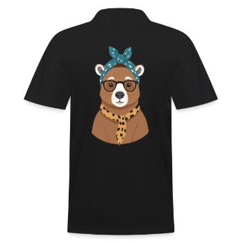 Drôle Capymama Capybara Maman - Polo Homme - noir - Dos - Kai (181cm)